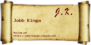 Jobb Kinga névjegykártya