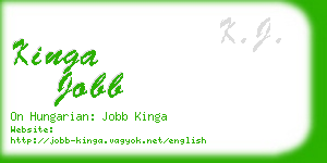 kinga jobb business card